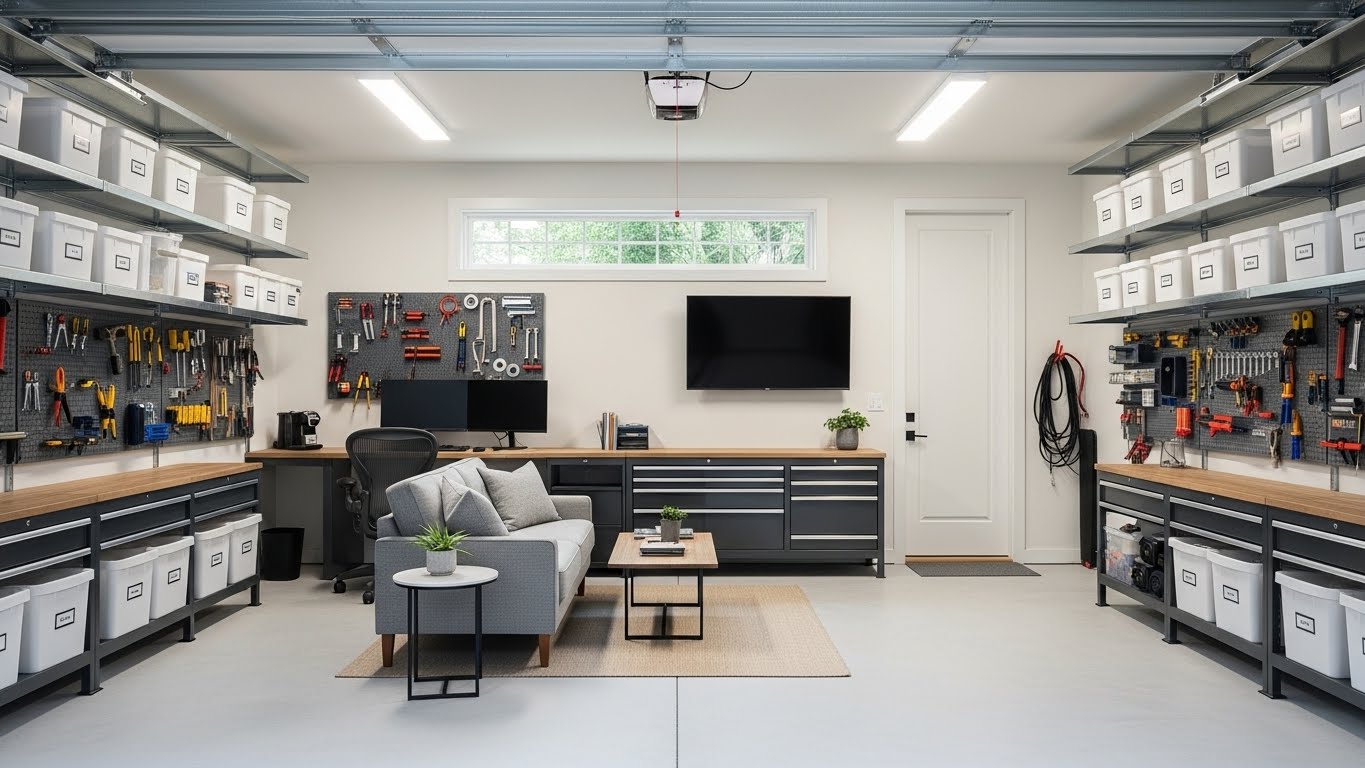 Premium garage transformation with epoxy flooring — full makeover